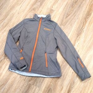 🧡🩶Klim Women's Gray Jacket with Orange Accents size S/M (💥Runs small💥)